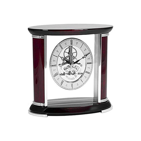 Bey-Berk CM686 Rosewood Clock With Skelton Movement - Luxemburg