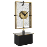Uttermost Iron and Glass Arta Modern Table Clock