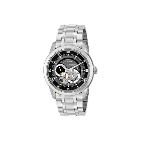 Bulova Watch - Mens BVA Automatic Stainless Steel Skeleton - 96A119