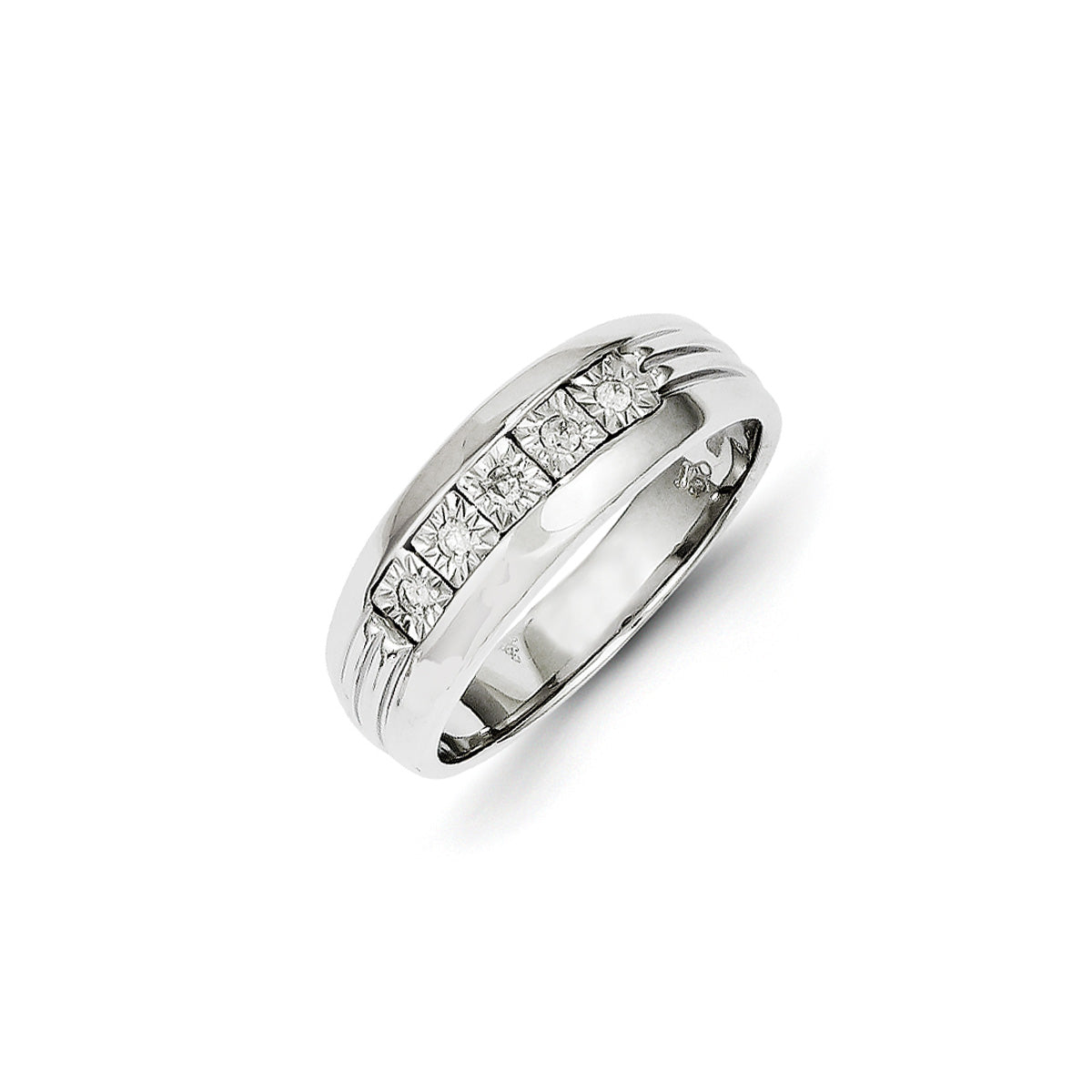 14K White Gold Diamond Men'S Ring Y11198AA