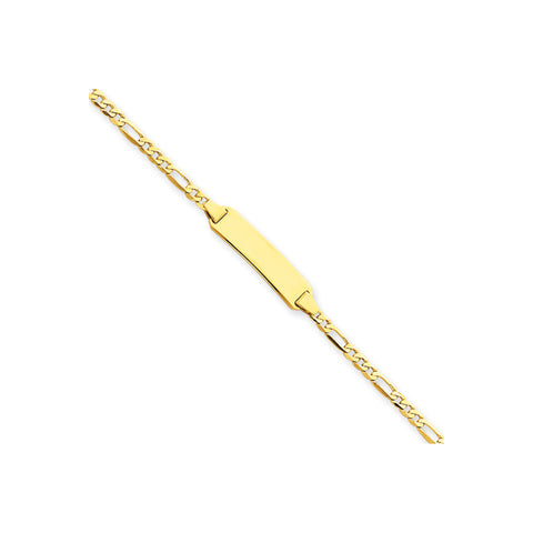 Figaro ID Bracelet 14k