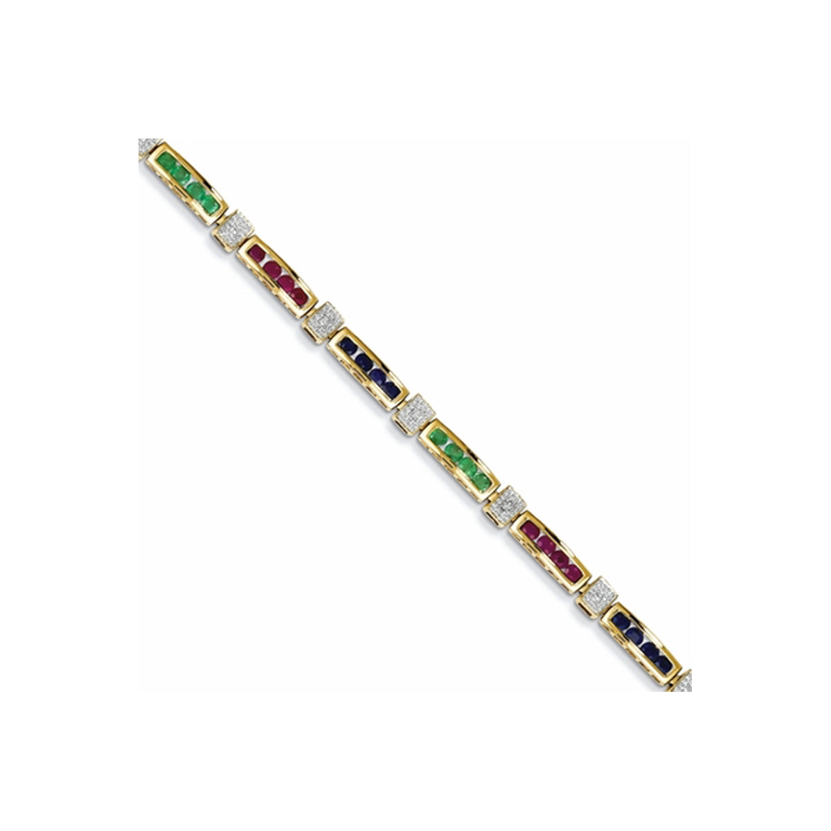 Gemstone Bracelet 1.80 ctw Diamond / Ruby / Sapphire / Emerald