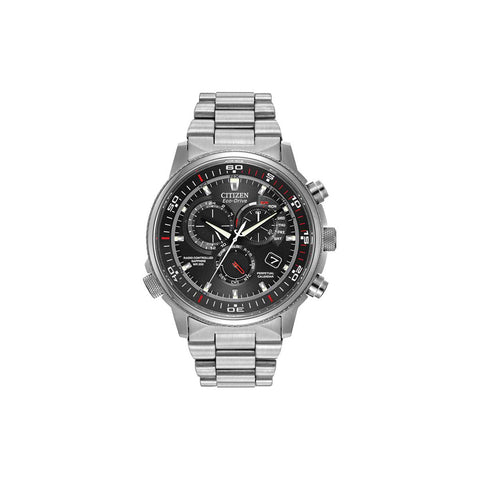 Citizen Men's Eco-Drive Perpetual Chrono A-T Stainless Steel Bracelet Watch 44mm AT4110-55E